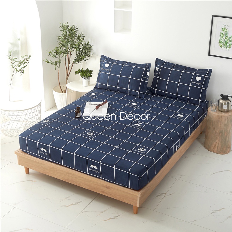 Ga Giường Nệm Cotton Poly M2 M6 M8, Drap Trải Giường Bốn Mùa (Miễn Phí Bo Chun) - Queen Decor | BigBuy360 - bigbuy360.vn