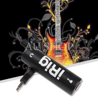 Đầu điều hợp chuyển đổi giao diện IRig cắm guitar bằng nhựa đen cho điện thoại