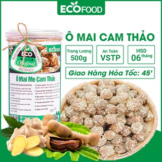 Ô Mai Me Cam Thảo 500G Ecofood - Đồ ăn vặt Việt Nam - An toàn vệ sinh thực phẩm