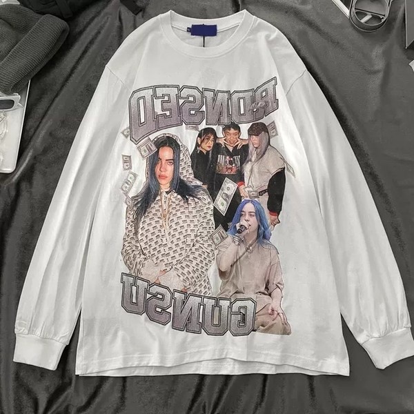 Áo Sweater Tay Dài Dáng Rộng In Hình Rapper Mẫu Mới 2022 Phong Cách Hip hop Âu Mỹ Thời Trang Cho Nam Và Nữ