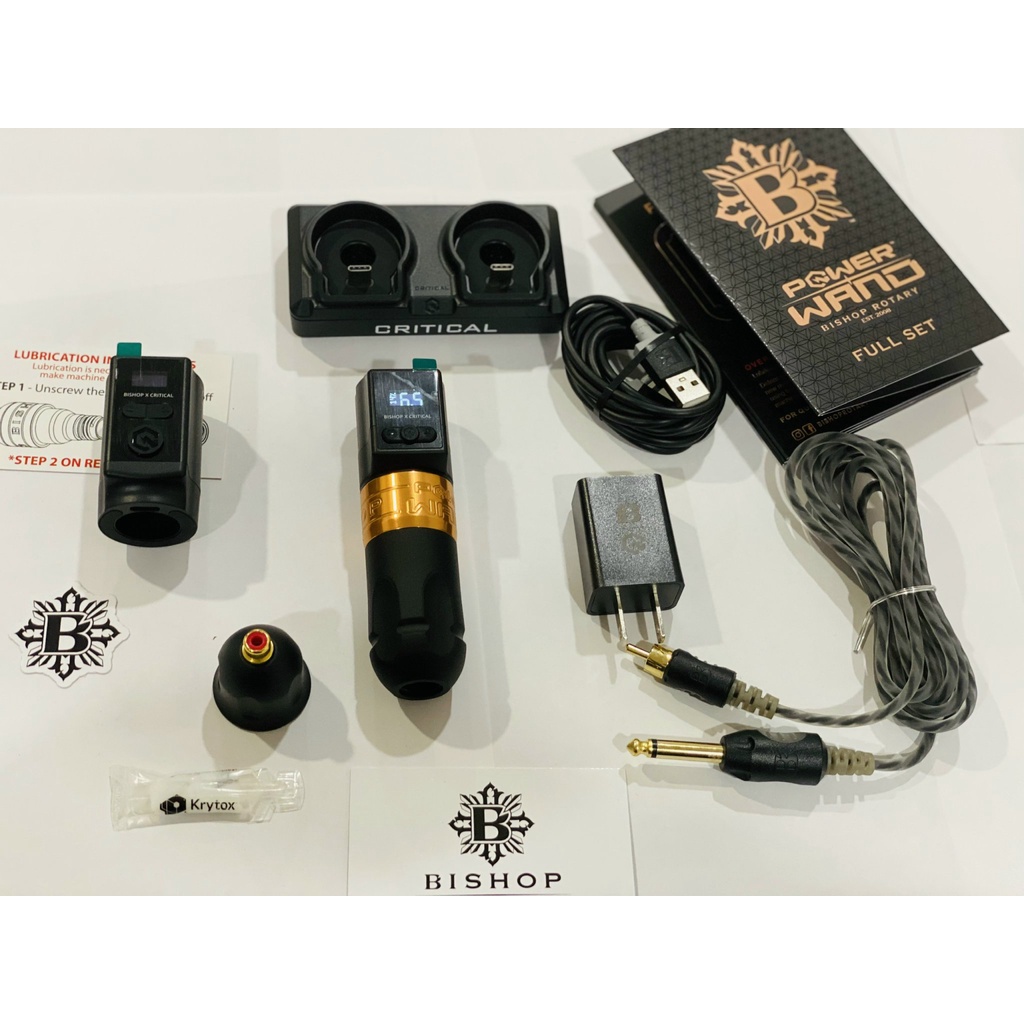 Máy xăm Bishop wand combo 2pin Critical