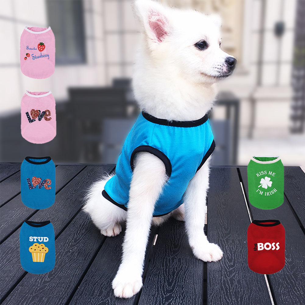 🐶SD Kwaii Dog Vest Áo sơ mi Boss Love Heart In quần áo cho chó cưng cho chó nhỏ Đồ dùng cho chó con Chihuahua mèo