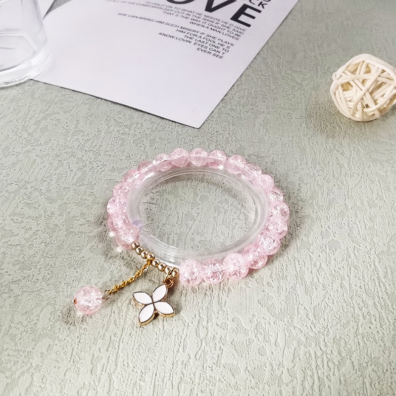 Mới Vòng Đeo Tay Đính Đá Pha Lê Hình Hoa Xinh Xắn Cho Nữ