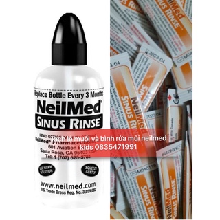 Muối rửa mũi neilmed cho bé và bình 120ml Cam kết hàng chính hãng (tách bán lẻ)