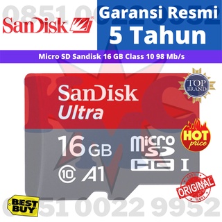 Sandisk Micro SD 16GB Class 10 98Mb / s