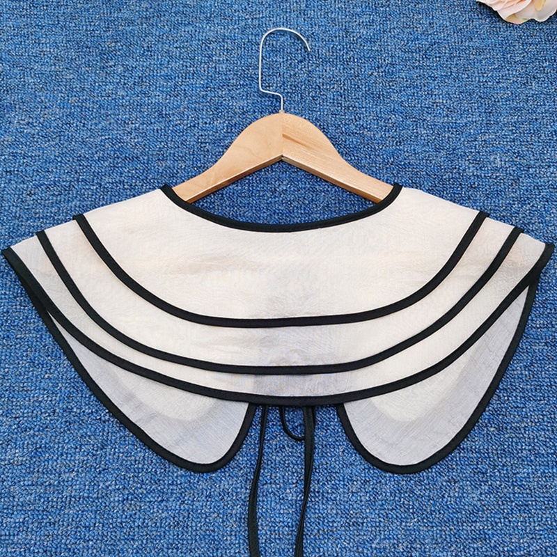 Han Áo Sơ Mi Thắt Nơ Nửa Cổ Áo Có Thể Tháo Rời Trang Trí Giản Dị Cho Búp Bê