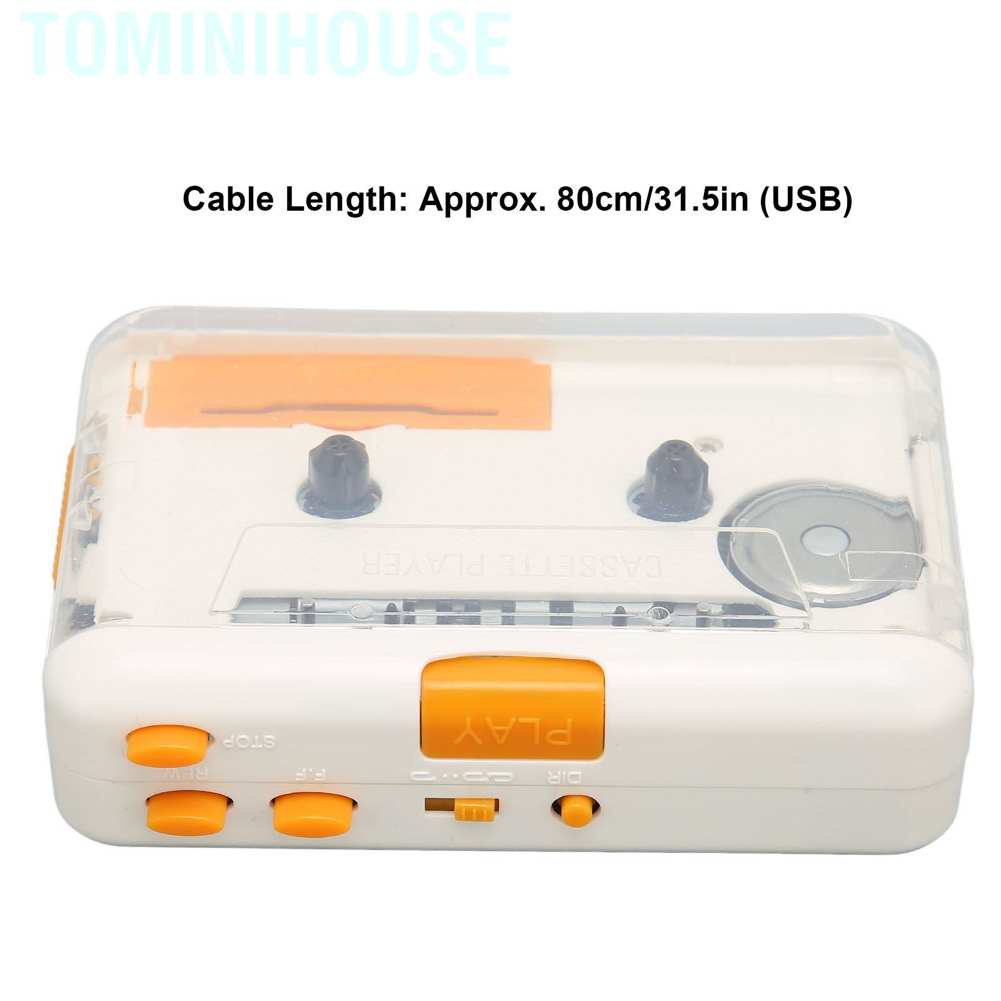 USB Cassette Converter Plug and Play Portable MP3 Music Tape Player with Earphone