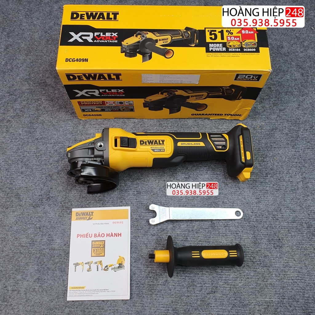 [CHÍNH HÃNG] Máy mài góc pin Dewalt DCG409N (chưa bao gồm pin sạc )