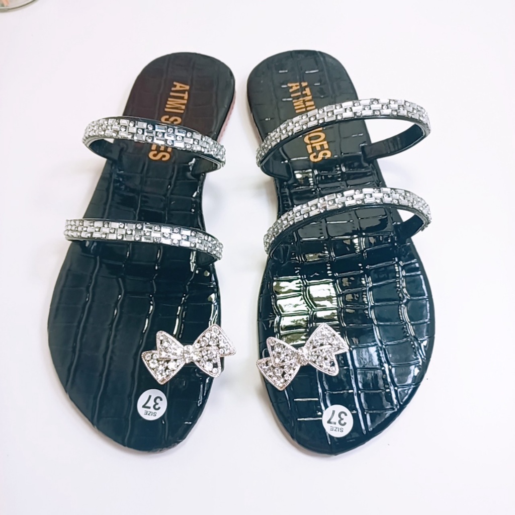 Dép Nữ đẹp Xỏ Ngón Đính Đá Quai Mảnh đi biển thời trang hè 2021 mã DDXB MINHTUYETSHOES