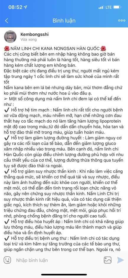 [GIÁ SỈ] Nấm Linh Chi KANA Cao Cấp Hàn Quốc