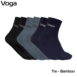 [Mã LT50 giảm 50k đơn 250k] Set 3 đôi tất vớ nam Voga cổ trung sợi tre Bamboo êm chân, mát mẻ, hút ẩm, khử mùi