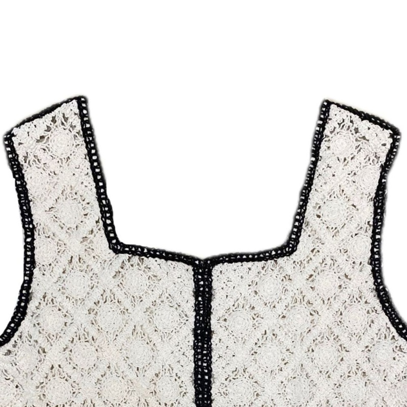 Youyo Áo Khoác Cardigan Không Tay Khoét Rỗng Phía Trước Đơn Giản Cho Nữ