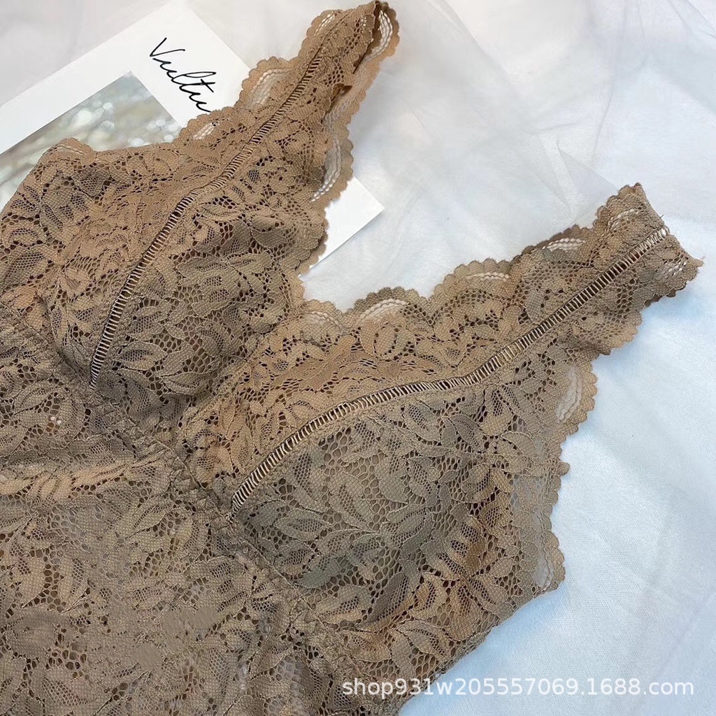 Áo bra ren nữ, bralete nữ ren hoa co giãn dáng áo croptop có đệm mút ngực hàng Quảng Châu cao cấp loại 1