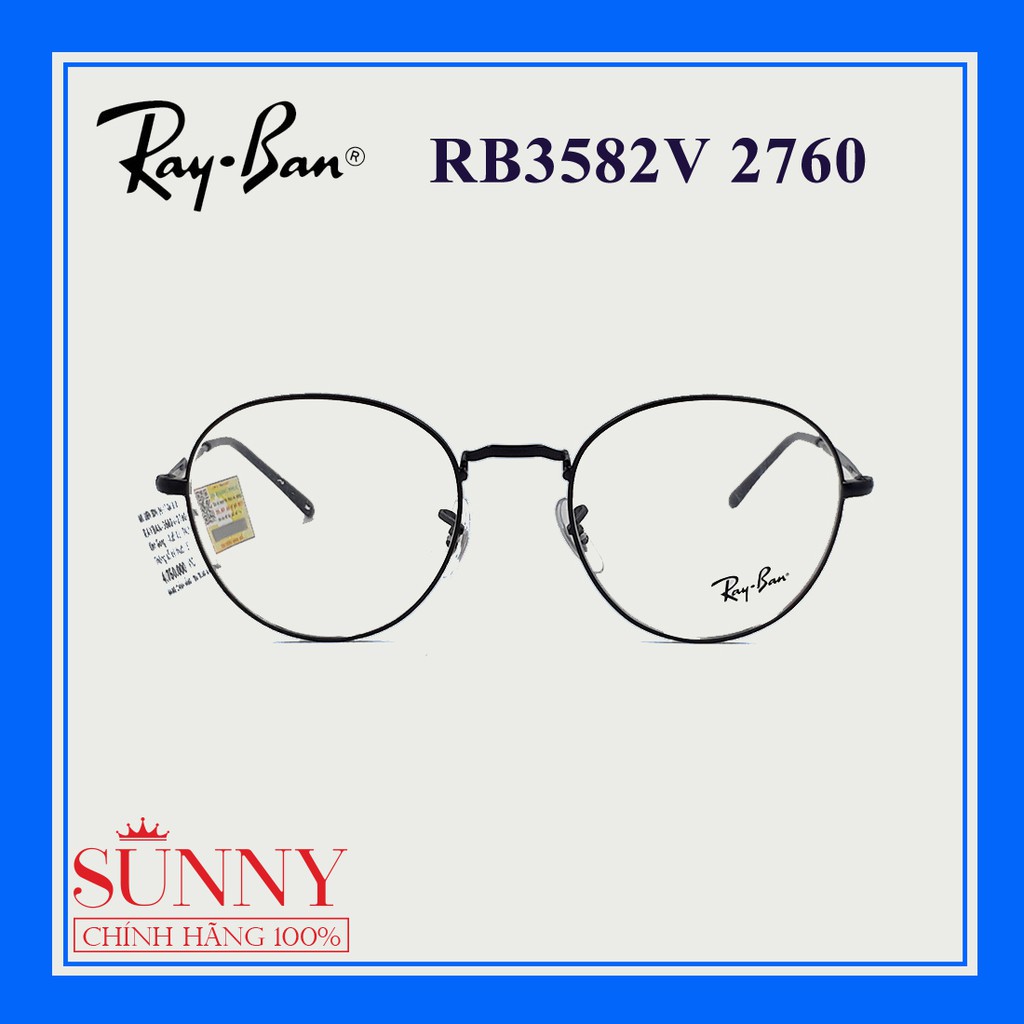 RB3582V - Gọng kính nam nữ Rayban chính hãng , bảo hành toàn quốc, size kính trên hình