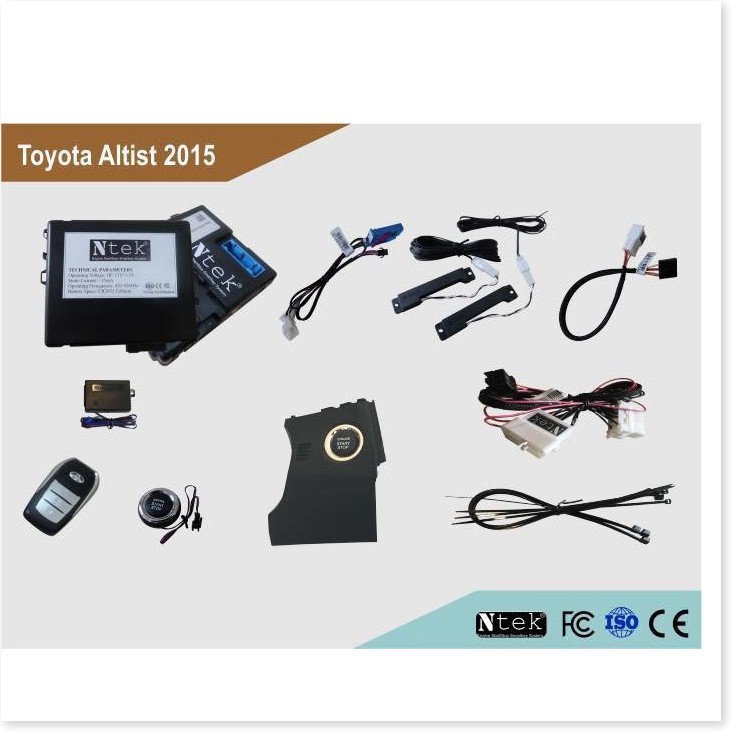 Bộ SmartKey NTEK cho xe ô tô Toyota Altis KÍCH NỔ XE BẰNG IPHONE hãng NTEK Malaysia - Tặng 1xCam Lùi Siêu Nét ,1x vorche