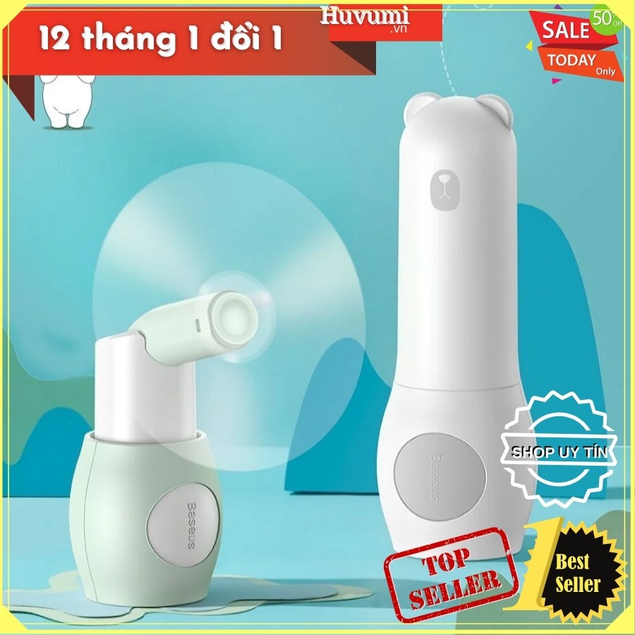 Quạt mini cầm tay kiêm sạc dự phòng 2000mAh Baseus (Handle/Destop, 1.1W) LV770 New 100%
