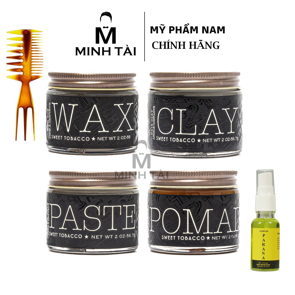 Sáp Vuốt Tóc Nam 18.21 MAN MADE - 56g - Hàng Chính Hãng + Tặng Pre-styling Azenman Parana 20ml + Lược Tạo Kiểu