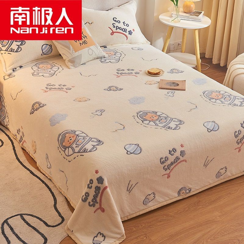 Chăn Lông Cừu San Hô Mềm Mại Họa Tiết Hoa / Kẻ Sọc Thời Trang Mùa Đông Ấm Áp