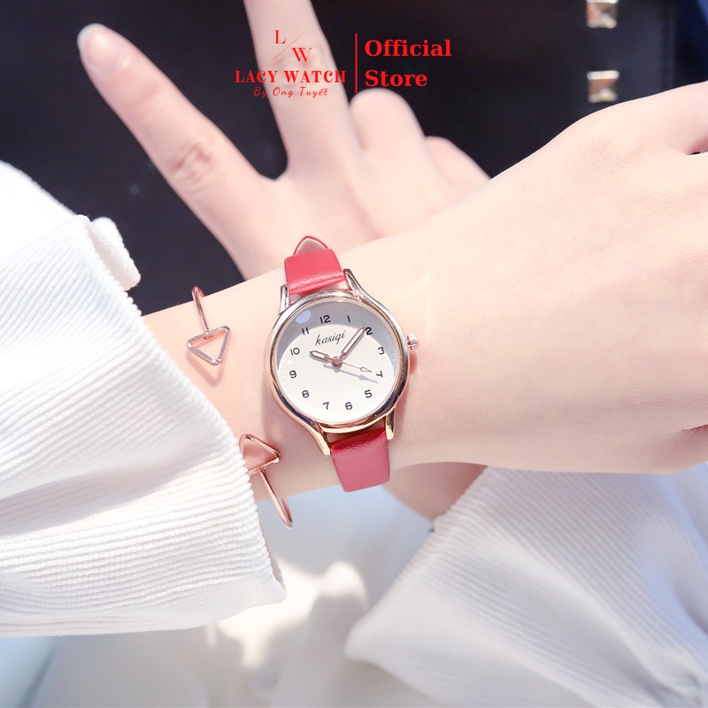 Đồng hồ nữ LaCy Watch đồng hồ đeo tay dây da mặt tròn cọc số Arabic đơn giản DHJI0003 | BigBuy360 - bigbuy360.vn