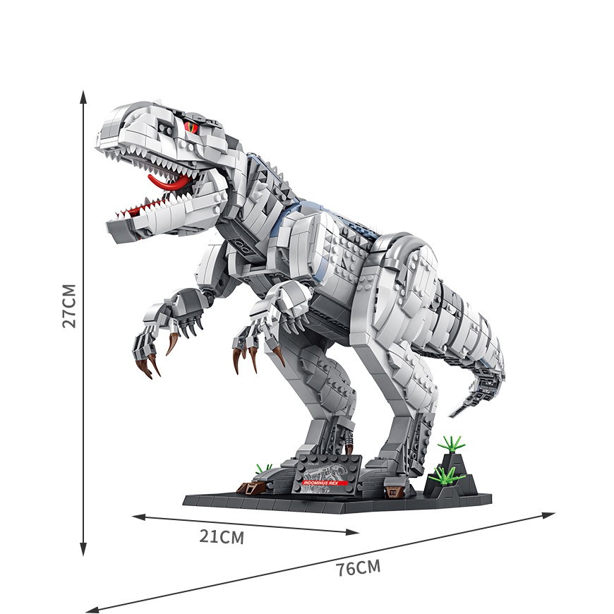 Đồ chơi lắp ráp Khủng long bạo chúa T-rex - Panlos 611002 T-Rex Dinosaur - 2108 Mảnh ghép