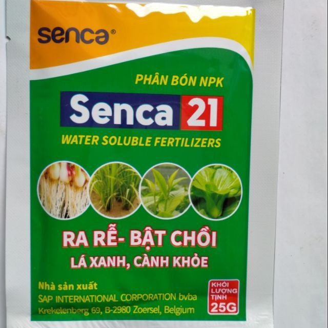 Phân bón NPK SENCA-21 ra rễ - bật chồi lá xanh- cành khỏe