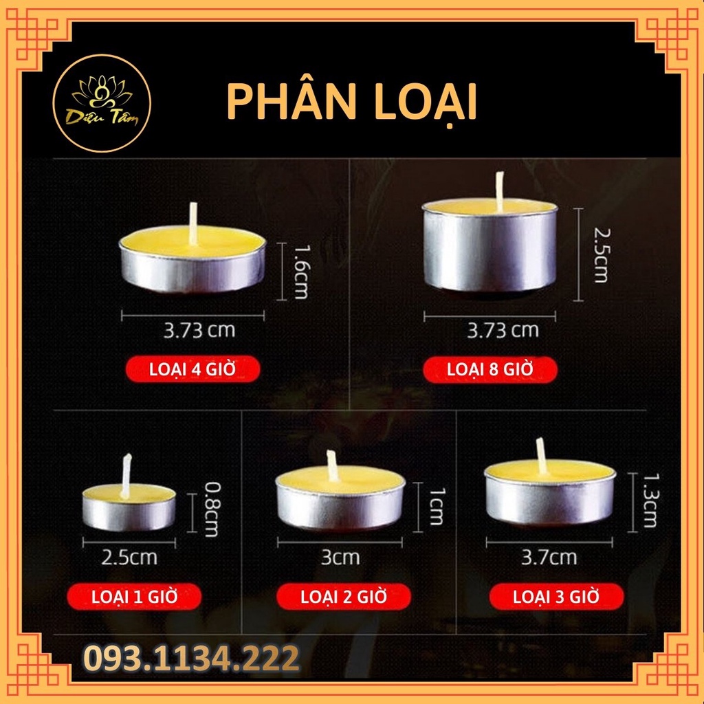 Nến bơ - combo 10 viên đốt đèn xông tinh dầu, nến tealight trang trí , nến viên tròn thồ thờ cúng