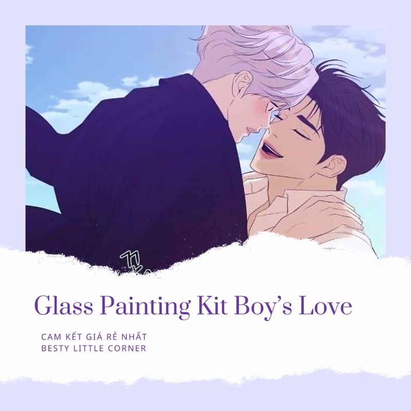 Glass Painting Kit Manhwa Boy’s Love ✨ Kit tranh kính Boy Love Dạ hoạ tập Under The Greenlight Pearl Boy