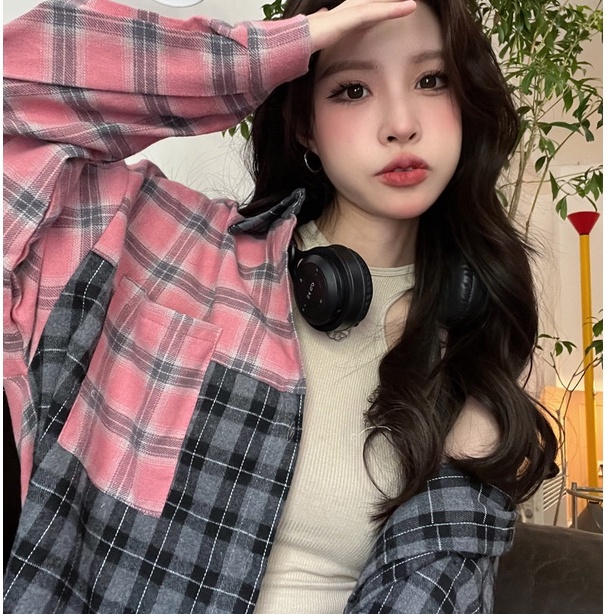 Áo sơ mi ZHELIHANGFEI dài tay dáng rộng phong cách cổ điển thoải mái thời trang