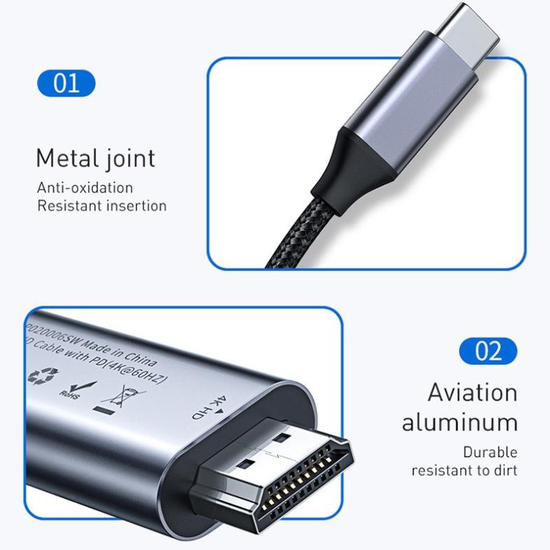 Cáp chuyển USB Type C sang HDMI Baseus LV172/LV584