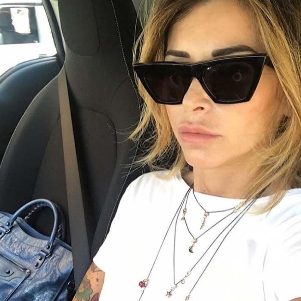 Kính Mát Gọng Vuông Nhỏ Màu Đen Họa Tiết Da Báo Phong Cách Âu Mỹ Thời Trang Cho Nam Nữ