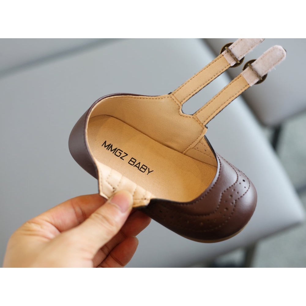 Giày búp bê da mềm đế bằng dành cho bé gái 1-8 tuổi