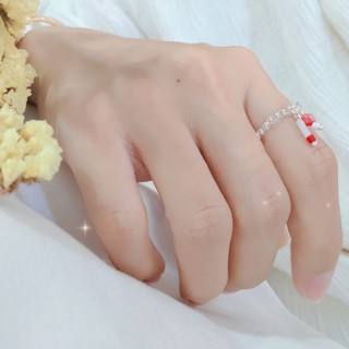Nhẫn kết hạt cườm phong cách Hàn Quốc