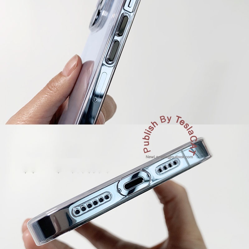 Ốp Điện Thoại Cứng Màu Pha Lê Trong Suốt Từ Tính Cho iPhone 14 14max 14Pro 13 13Promax 13Pro 1212Promax