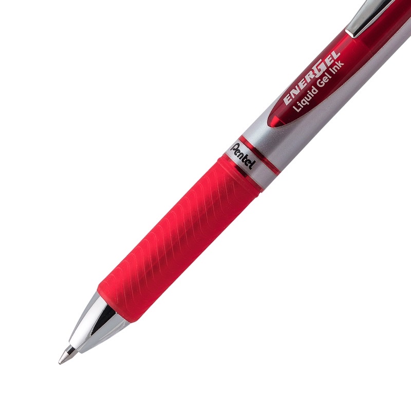 Bút Bi Nước Bấm 0.7mm Siêu Nhanh Khô ENERGEL Pentel BL77 - Màu Đỏ