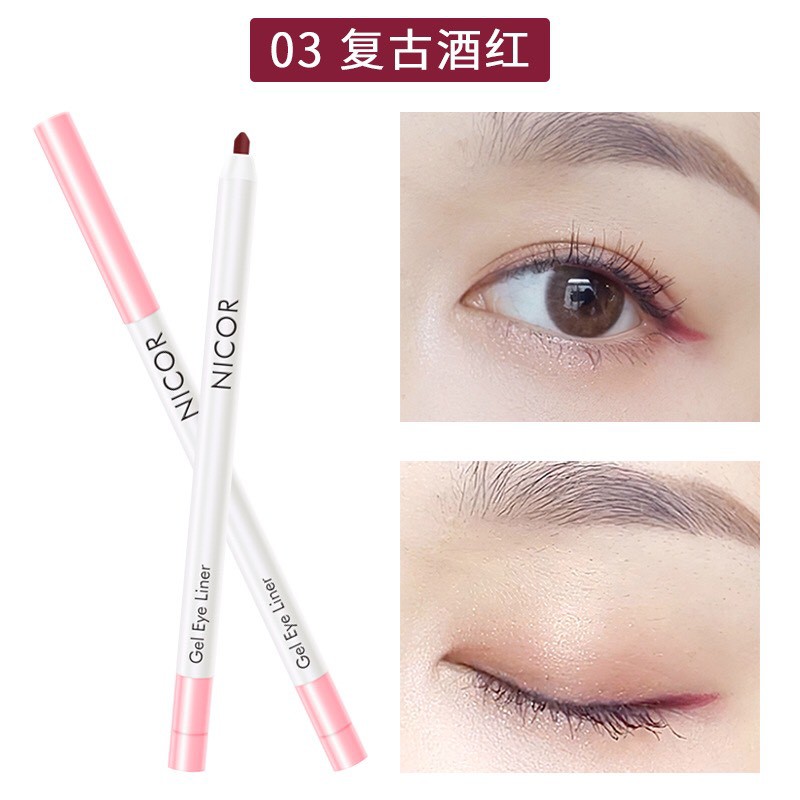 Bút chì kẻ mắt mềm eyes-line Nicor 3 mầu không trôi | BigBuy360 - bigbuy360.vn