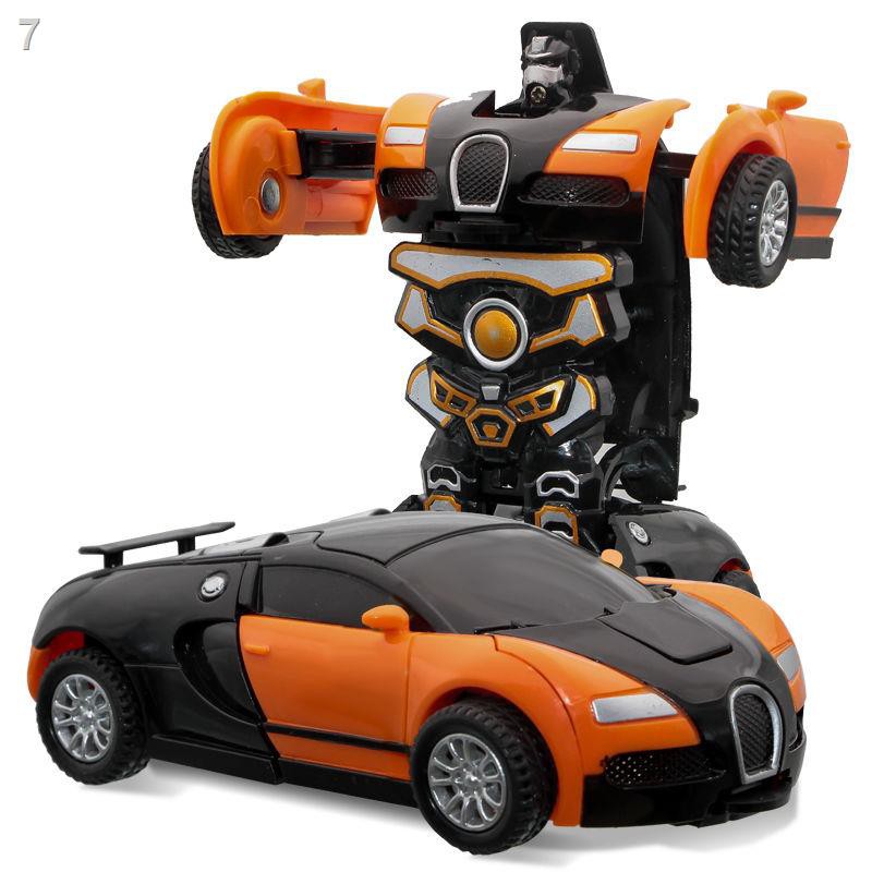 [Xe biến dạng do va chạm] Đồ chơi trẻ em robot hình tự động một phím Autobot Bugatti