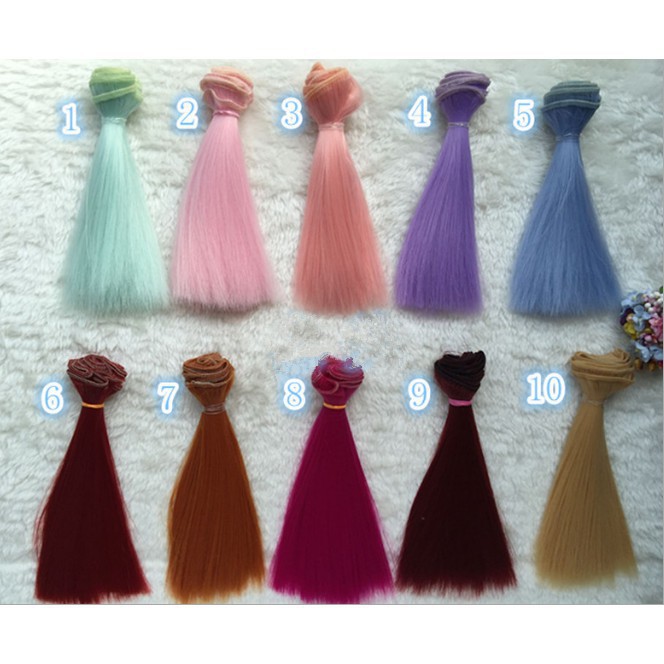 Tóc giả thẳng dài cho búp bê Barbie