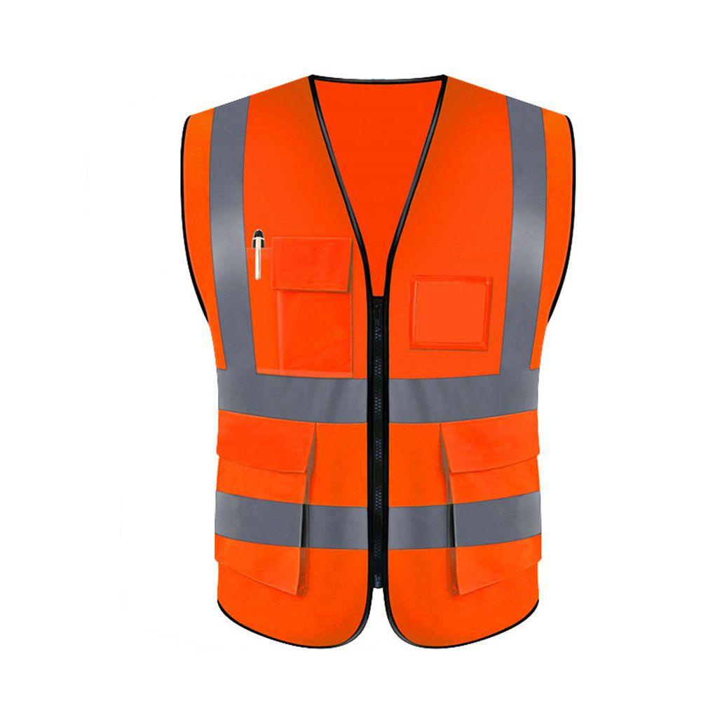 Quần Áo Vệ Sinh Phản Quang Nhiều Túi An Toàn Thân Thiện Với Môi Trường Khi Chạy Bộ / Đua Xe Ban Đêm