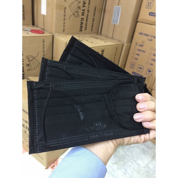 Hộp 50c khẩu trang y tế đen