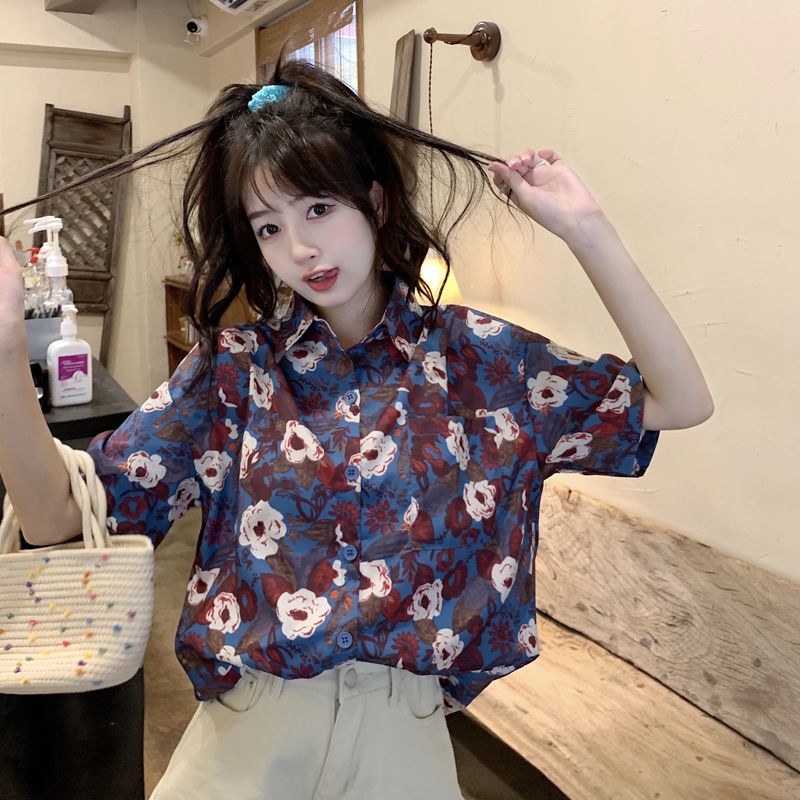 Áo Sơ Mi Nữ Ngắn Tay Phong Cách Hồng Kông Hàng Mới Dành Cho Mùa Hè