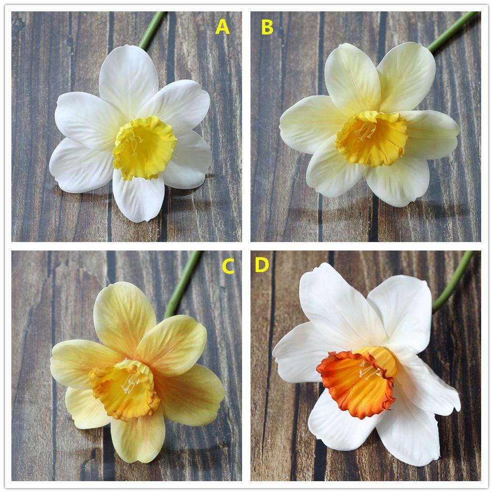 Hoa Giả Để Bàn Trang Trí Phòng Khách KENT1 Narcissus Daffodil