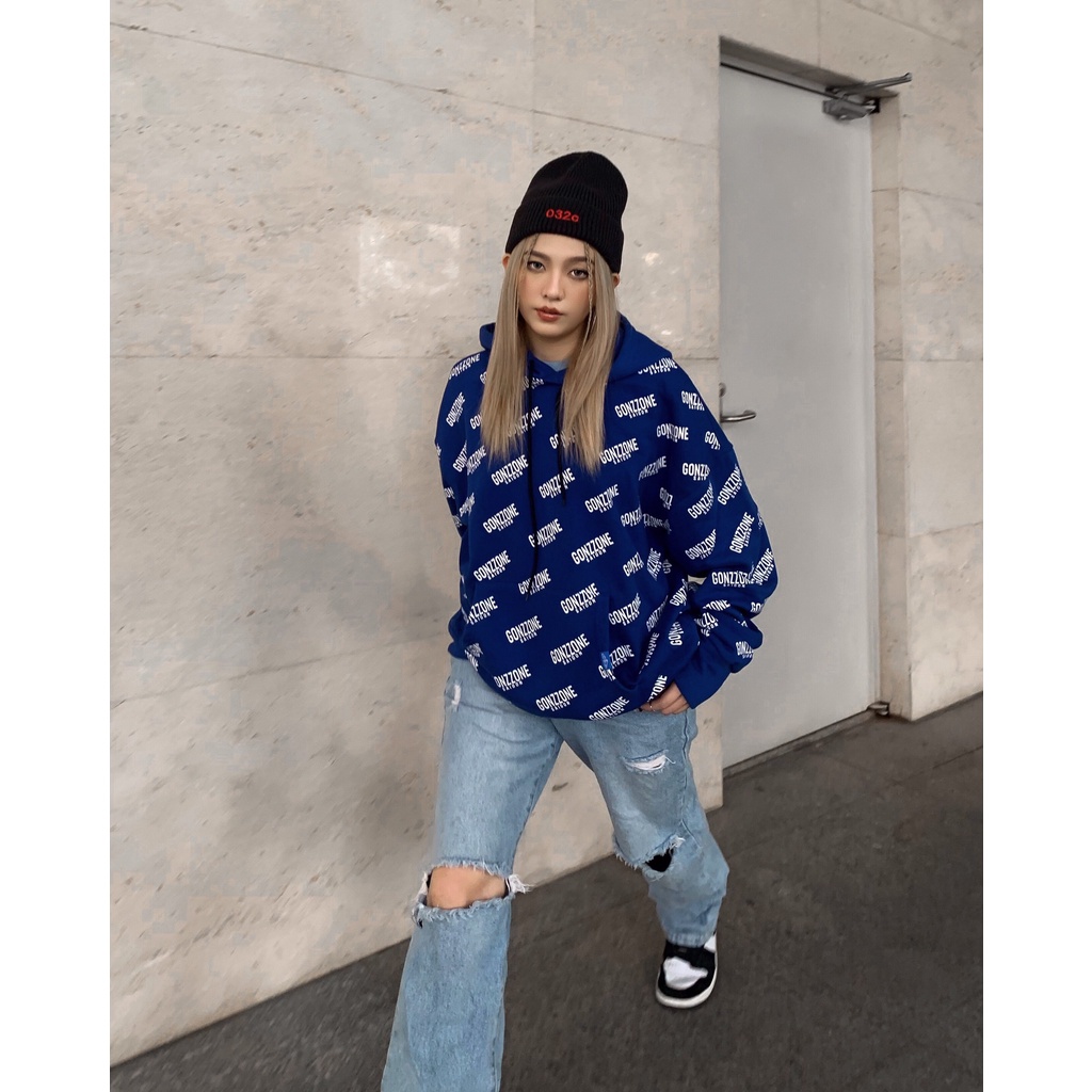 Áo Hoodies Nỉ Mùa Đông Form Rộng Gonzzone - Màu Xanh Bích | BigBuy360 - bigbuy360.vn