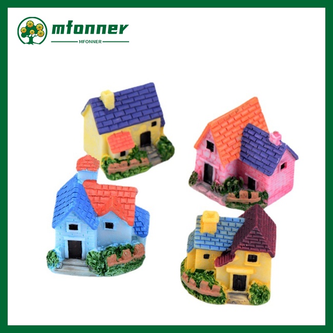 Mô Hình Ngôi Nhà Cổ Tích Mini Bằng Nhựa Dùng Trang Trí Sân Vườn