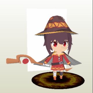 Mô hình giấy Chibi Megumin [Kono Subarashii Sekai ni Shukufuku o!]