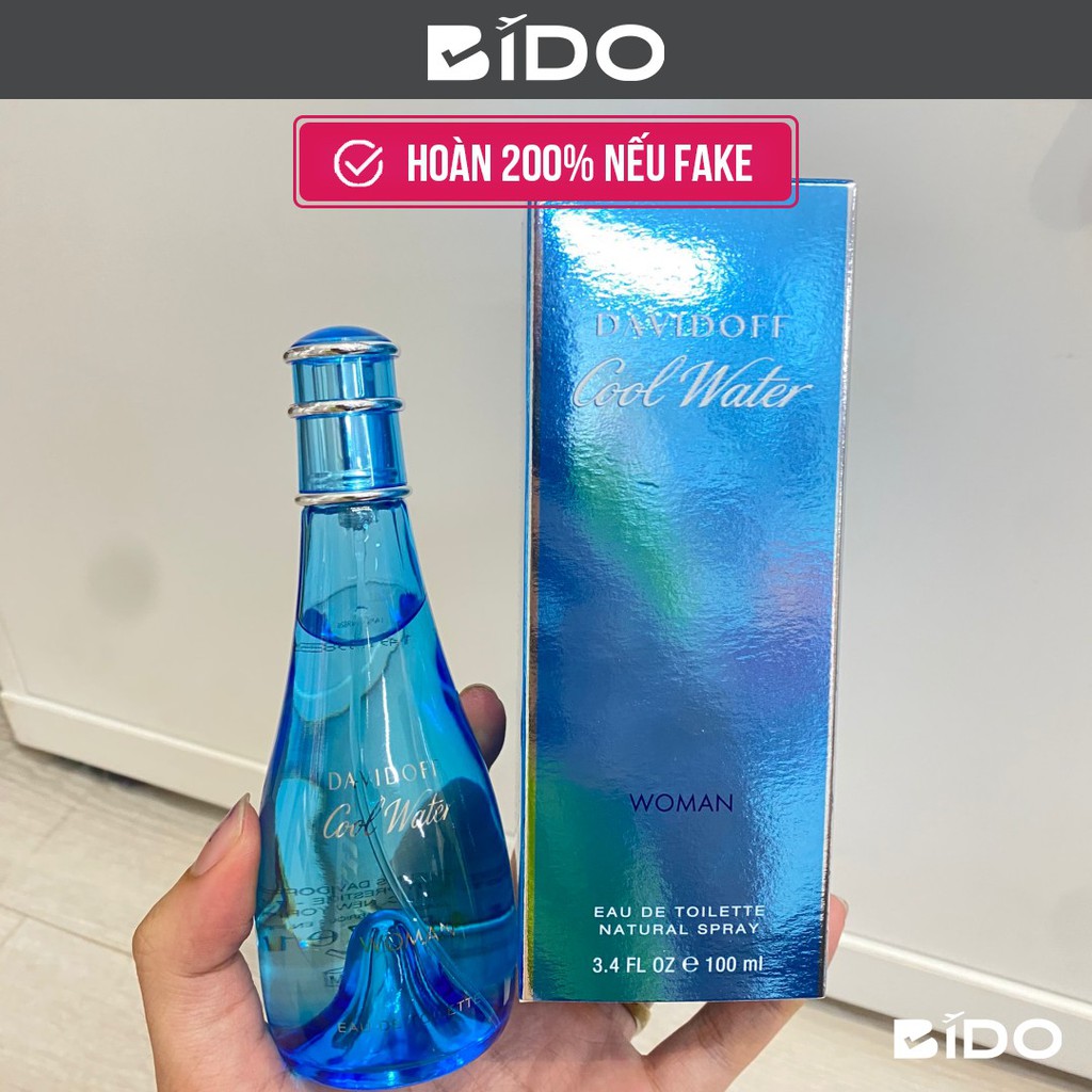 Nước hoa nữ DAVIDOFF Cool Water Woman EDT 100ml. Mùi tươi mát - Cam kết nước hoa chính hãng, có bill mua tại Mỹ