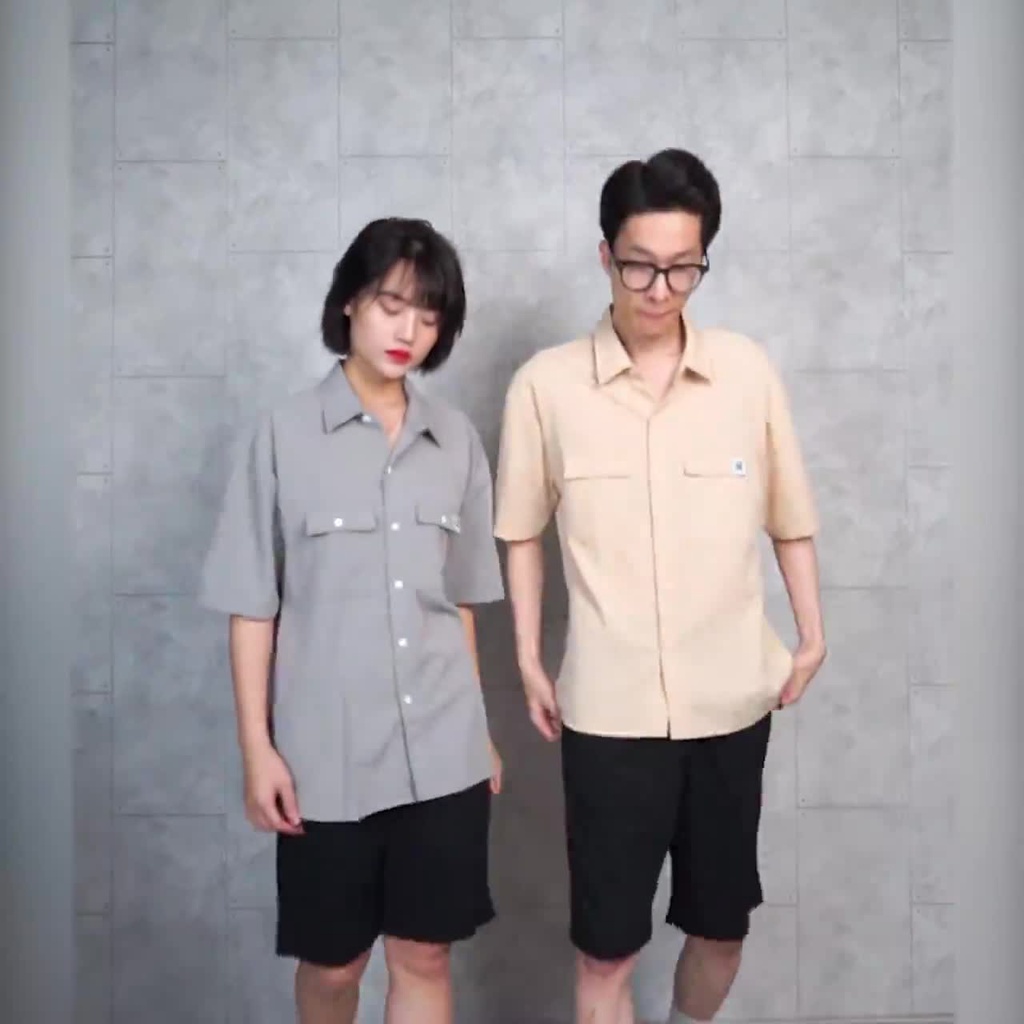 Áo SƠ MI ĐŨI Unisex Basic Nam Nữ tay lỡ phong cách (ảnh thật/ có sẵn video) | BigBuy360 - bigbuy360.vn