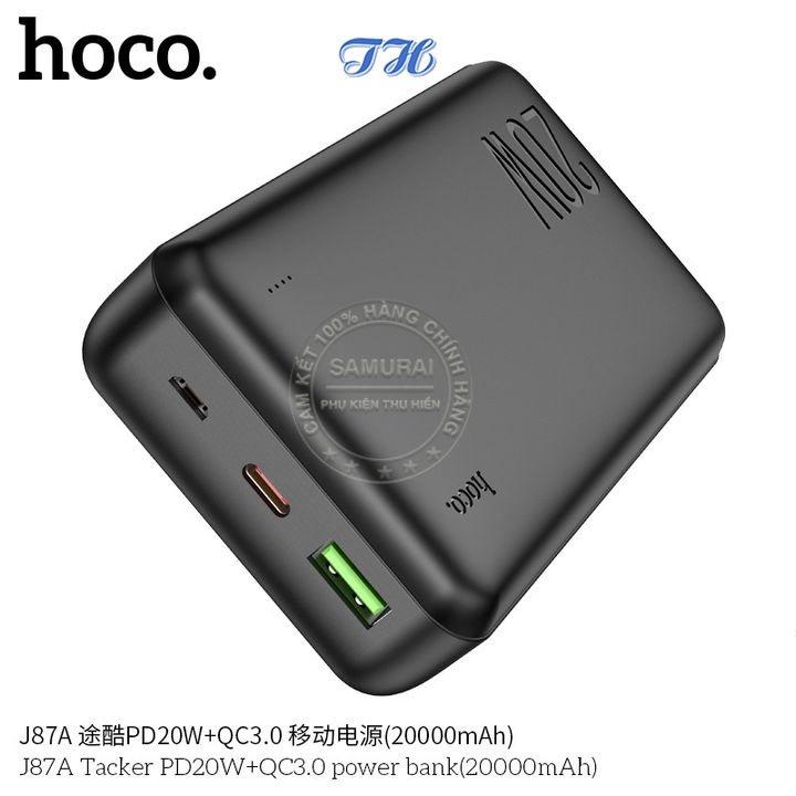 Pin Sạc dự phòng Hoco J87A 20.000mah sạc nhanh QC 3.0 và PD 20W