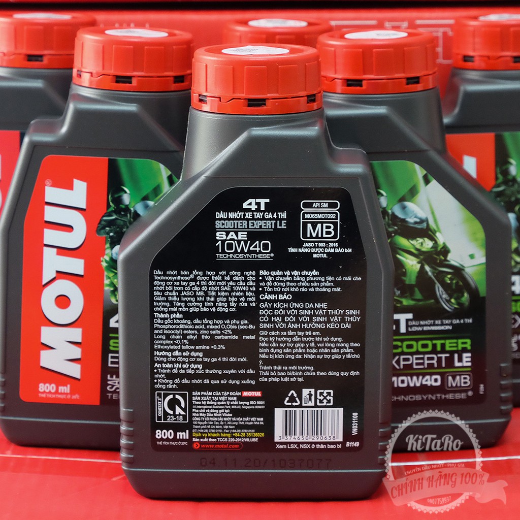 Nhớt Xe Tay Ga MOTUL Scooter Expert LE 800ML