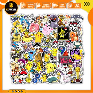[Set 100+ Hình ] Sticker Pokemon | Dán Nón Bảo Hiêm, Điện Thoại, Laptop, Bình Nước...Chống Nước, STK126-100