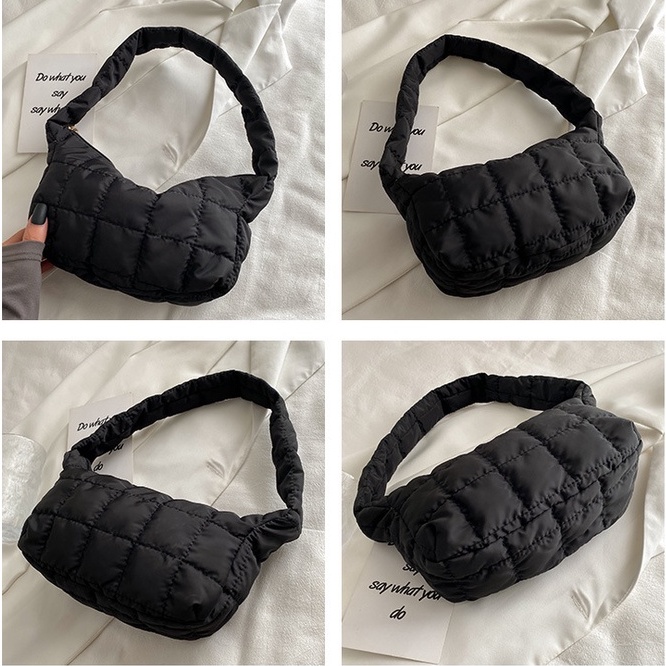 Túi vải phao đeo vai, quai xách, túi vải hot trend phong cách ulzzang Emmer